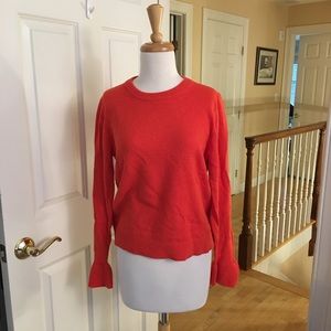 JCrew Bell Sleeve Crew Neck sweater Sz M